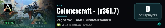 Colonescraft - (v361.7) live status badge
