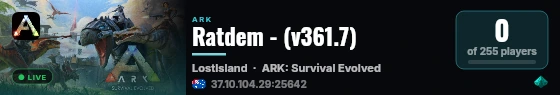 Ratdem - (v361.7) live status badge