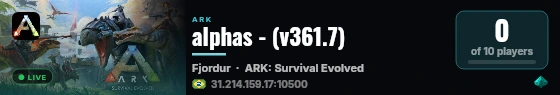 alphas - (v361.7) live status badge