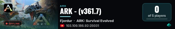 ARK - (v361.7) live status badge