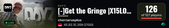 [-]Get the Gringo |X15LOOT|TRADER|BOATS|HELIS|EVENTS live status badge