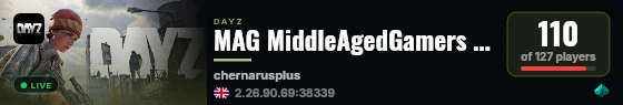 MAG MiddleAgedGamers #1 PVE CHERNO|FRESH-WIPED 15 JUL live status badge