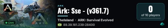 Ark: Sse - (v361.7) live status badge