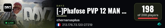 [-]Phafose PVP 12 MAN MAX|X15LOOT|TRADER|BOATS|HELIS|EVENTS live status badge