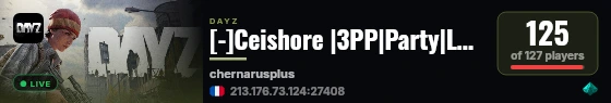 [-]Ceishore |3PP|Party|Loot+|Guns+|Map live status badge