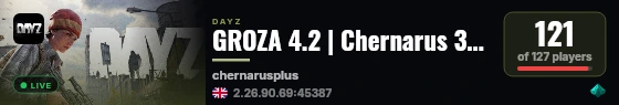 GROZA 4.2 | Chernarus 3PP | Solo Duo Trio | RU | PVP live status badge