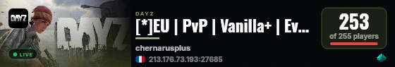 [*]EU | PvP | Vanilla+ | Events Weekly live status badge