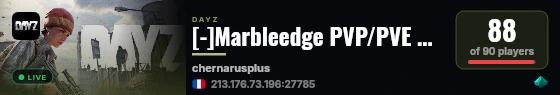 [-]Marbleedge PVP/PVE CUSTOM BUILDING | Quests | Cars | Trader | 20x Loot live status badge