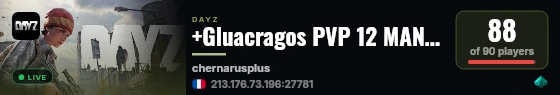 +Gluacragos PVP 12 MAN MAX|X15LOOT|TRADER|BOATS|HELIS|EVENTS live status badge