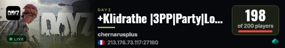 +Klidrathe |3PP|Party|Loot+|Guns+|Map live status badge