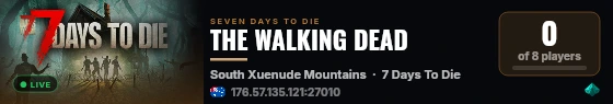 THE WALKING DEAD live status badge