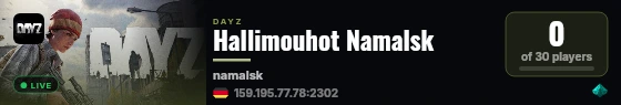 Hallimouhot Namalsk live status badge