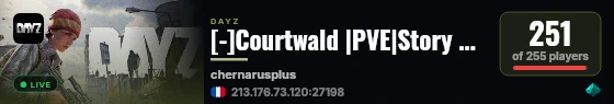[-]Courtwald |PVE|Story Mode|Custom Events live status badge
