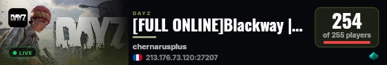 [FULL ONLINE]Blackway |X15LOOT|TRADER|BOATS|HELIS|EVENTS | Chenarus live status badge