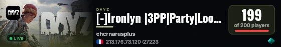 [-]Ironlyn |3PP|Party|Loot+|Guns+|Map live status badge
