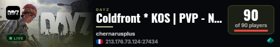 Coldfront * KOS | PVP - Namalsk | Trader Enabled live status badge