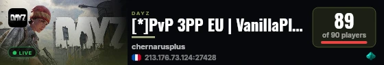 [*]PvP 3PP EU | VanillaPlus Events live status badge