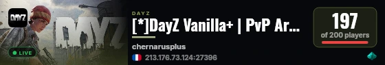 [*]DayZ Vanilla+ | PvP Arena | EU live status badge