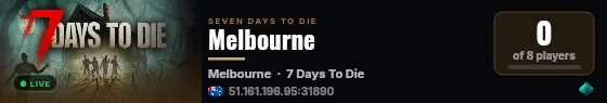 Melbourne live status badge