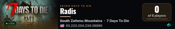 Radis live status badge