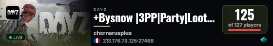 +Bysnow |3PP|Party|Loot+|Guns+|Map live status badge