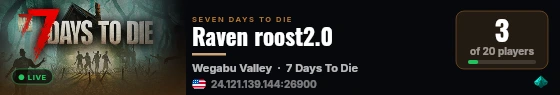 Raven roost2.0 live status badge