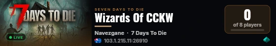 Wizards Of CCKW live status badge
