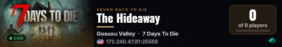 The Hideaway live status badge