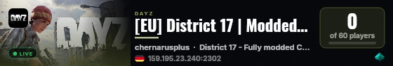 [EU] District 17 | Modded | Trader | Quests | AI | PvE | PvP Mi live status badge