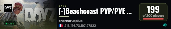[-]Beachcoast PVP/PVE CUSTOM BUILDING | Quests | Cars | Trader | 20x Loot live status badge
