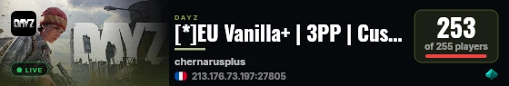 [*]EU Vanilla+ | 3PP | Custom Loot live status badge