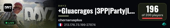 +Gluacragos |3PP|Party|Loot+|Guns+|Map live status badge