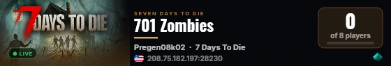 701 Zombies live status badge