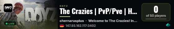 The Crazies | PvP/Pve | Hard live status badge