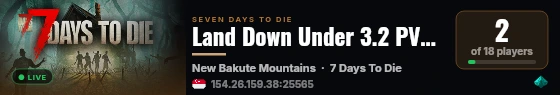 Land Down Under 3.2 PVE Server live status badge