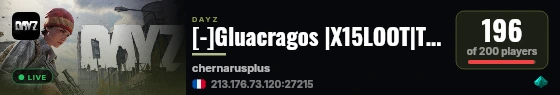 [-]Gluacragos |X15LOOT|TRADER|BOATS|HELIS|EVENTS live status badge