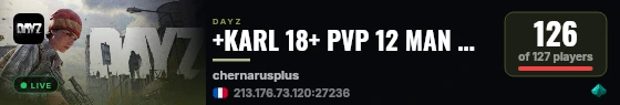 +KARL 18+ PVP 12 MAN MAX|X15LOOT|TRADER|BOATS|HELIS|EVENTS live status badge