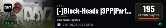[-]Block-Heads |3PP|Party|Loot+|Guns+|Map live status badge
