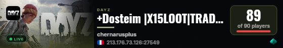 +Dosteim |X15LOOT|TRADER|BOATS|HELIS|EVENTS live status badge