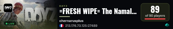 =FRESH WIPE= The Namalsk Awakening - Hardcore | PVP - Boosted live status badge