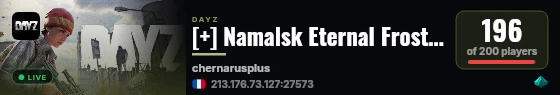 [+] Namalsk Eternal Frostland - Solo PvP Casual High FPS Events live status badge