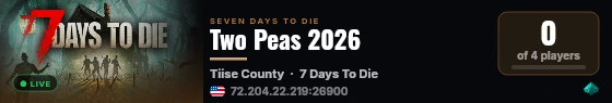 Two Peas 2026 live status badge