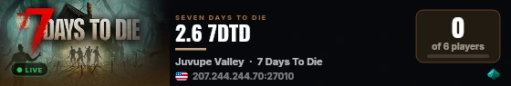 2.6 7DTD live status badge