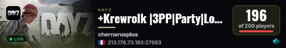 +Krewrolk |3PP|Party|Loot+|Guns+|Map live status badge