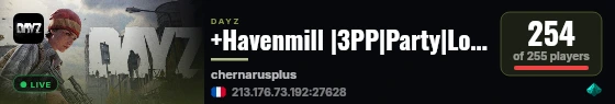 +Havenmill |3PP|Party|Loot+|Guns+|Map live status badge