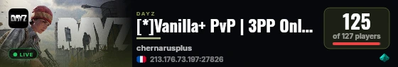 [*]Vanilla+ PvP | 3PP Only | EU Zone live status badge