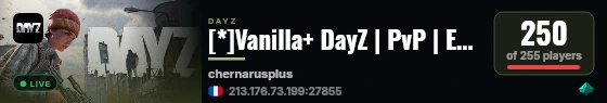 [*]Vanilla+ DayZ | PvP | EU Core live status badge
