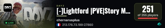 [-]Lightford |PVE|Story Mode|Custom Events live status badge