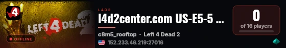 l4d2center.com US-E5-5 / ZoneMod v2.9.1b live status badge