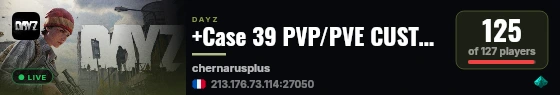 +Case 39 PVP/PVE CUSTOM BUILDING | Quests | Cars | Trader | 20x Loot live status badge